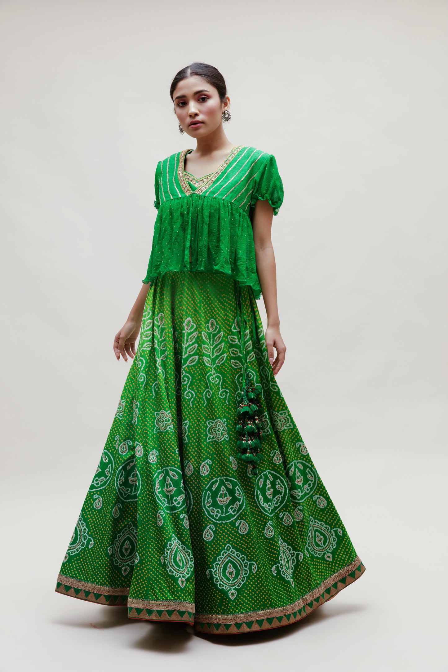 Adya Lehenga - Green