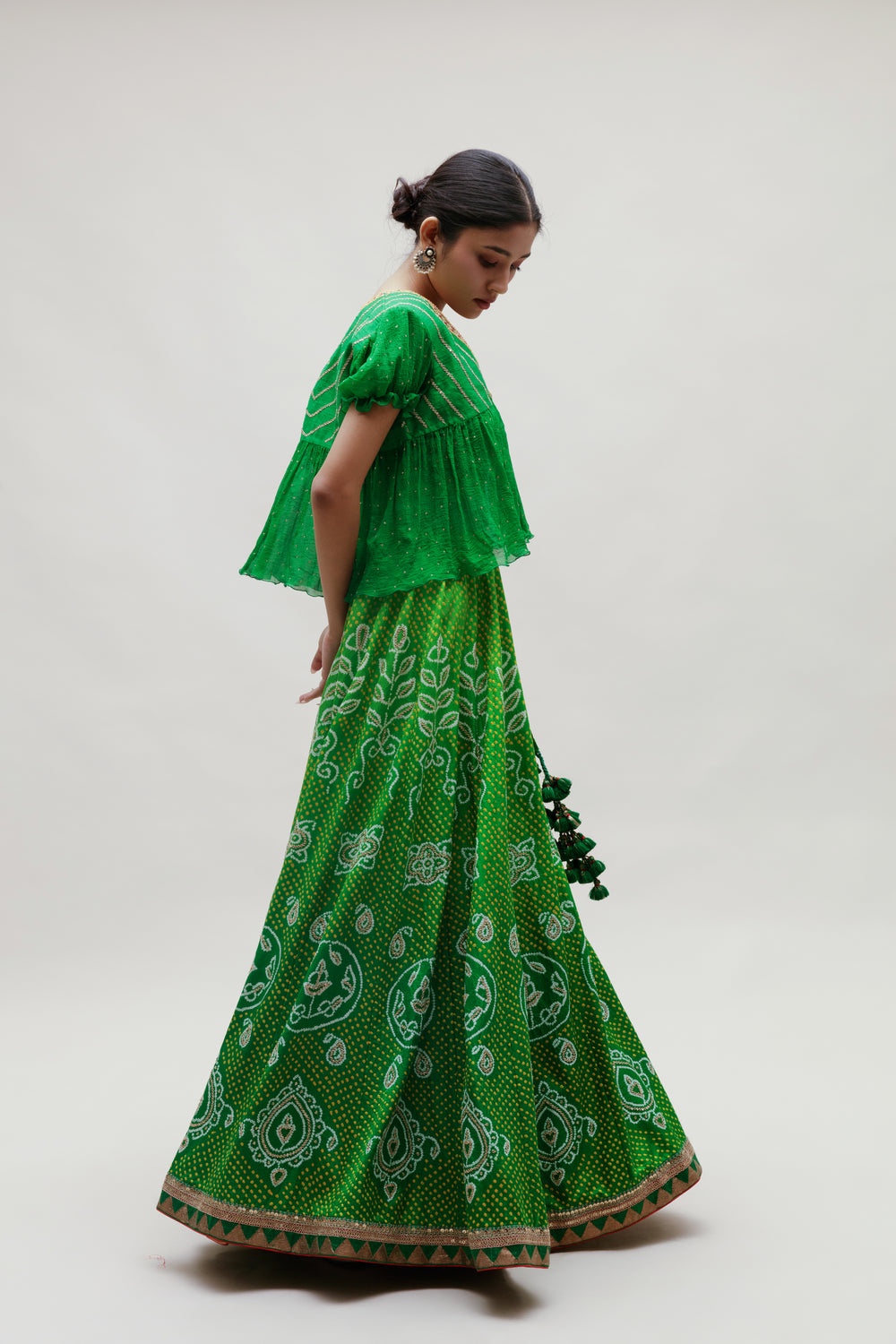 Adya Lehenga - Green