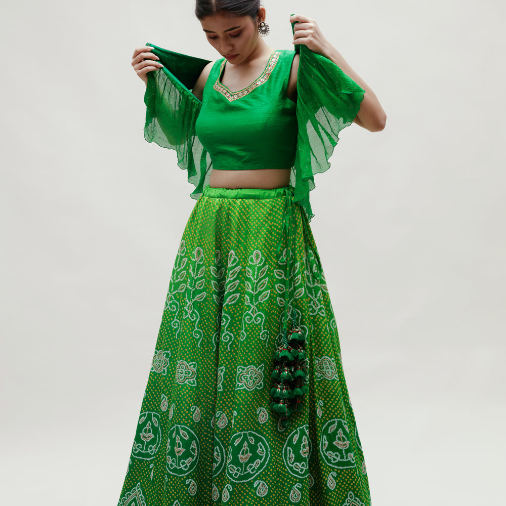 
                      
                        Adya Lehenga - Green
                      
                    