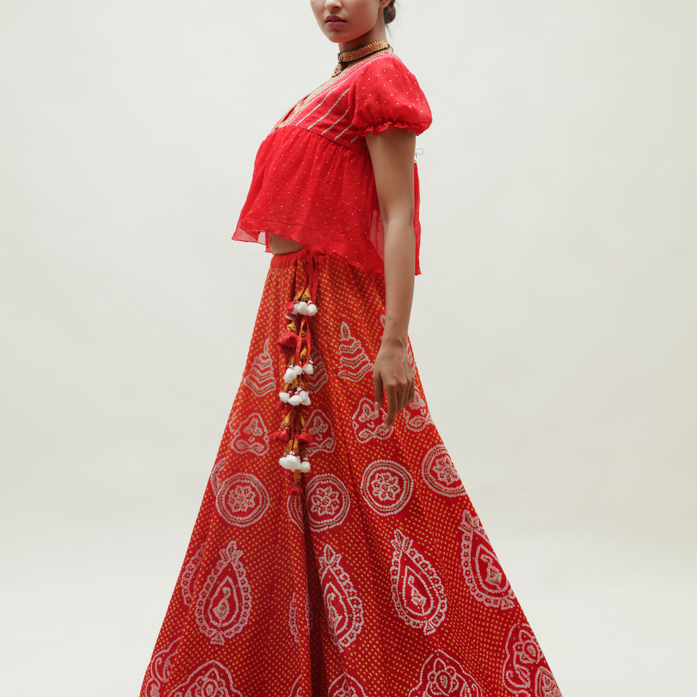 
                      
                        Adya Lehenga - Red
                      
                    