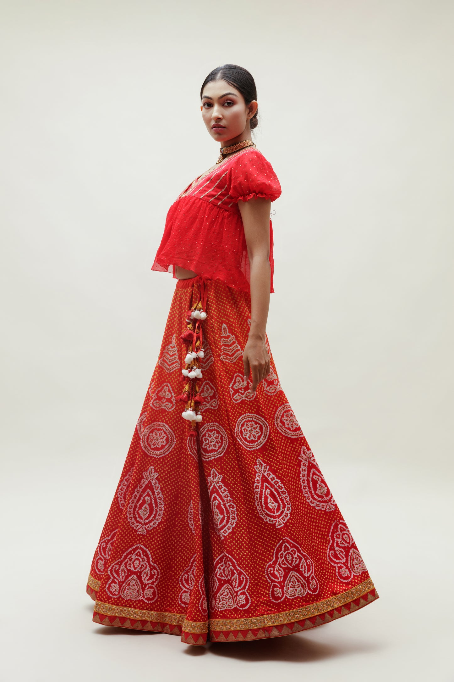 Adya Lehenga - Red