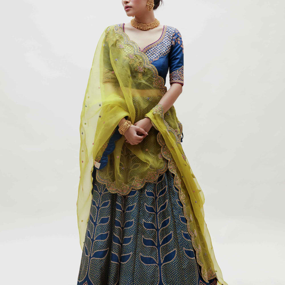 
                      
                        Ekam Lehenga - Blue Green
                      
                    