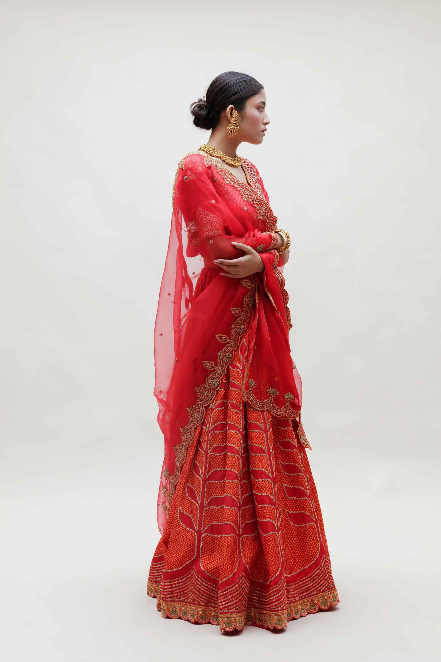 Ekam Lehenga - Red