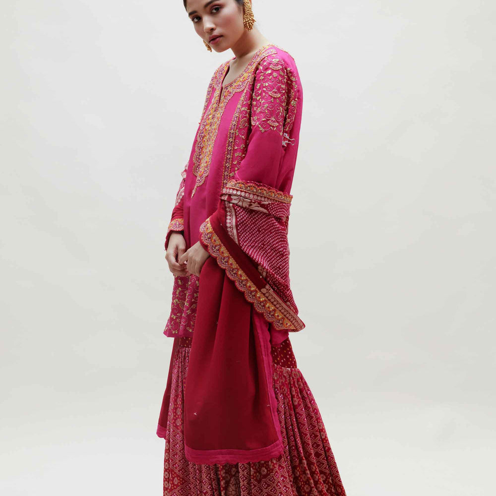 
                      
                        Veda Sharara Set - Magenta
                      
                    