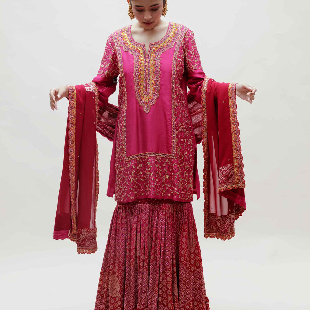 
                      
                        Veda Sharara Set - Magenta
                      
                    