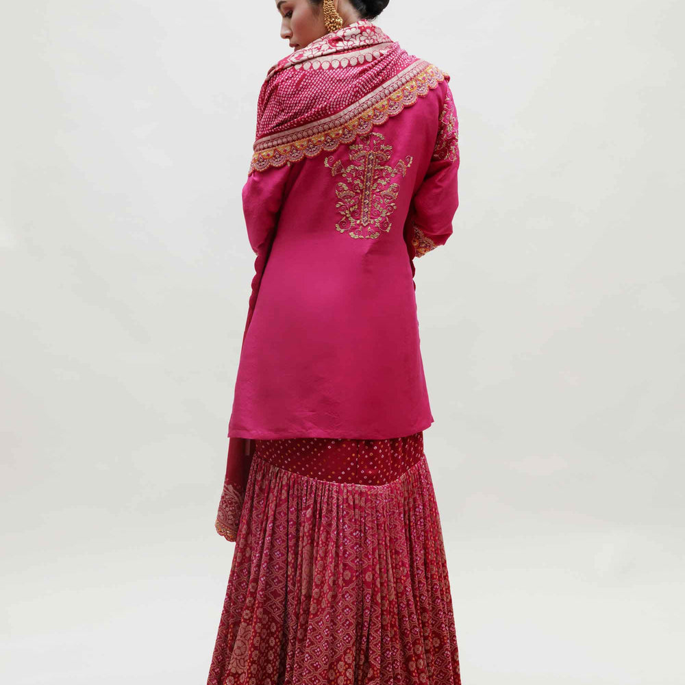 
                      
                        Veda Sharara Set - Magenta
                      
                    