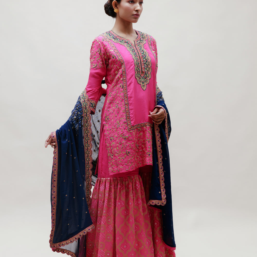 Veda Garara Set - Rani Blue