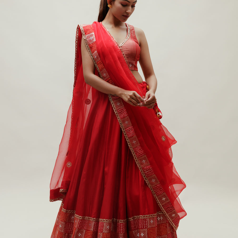 
                      
                        Meher Lehenga - Red
                      
                    