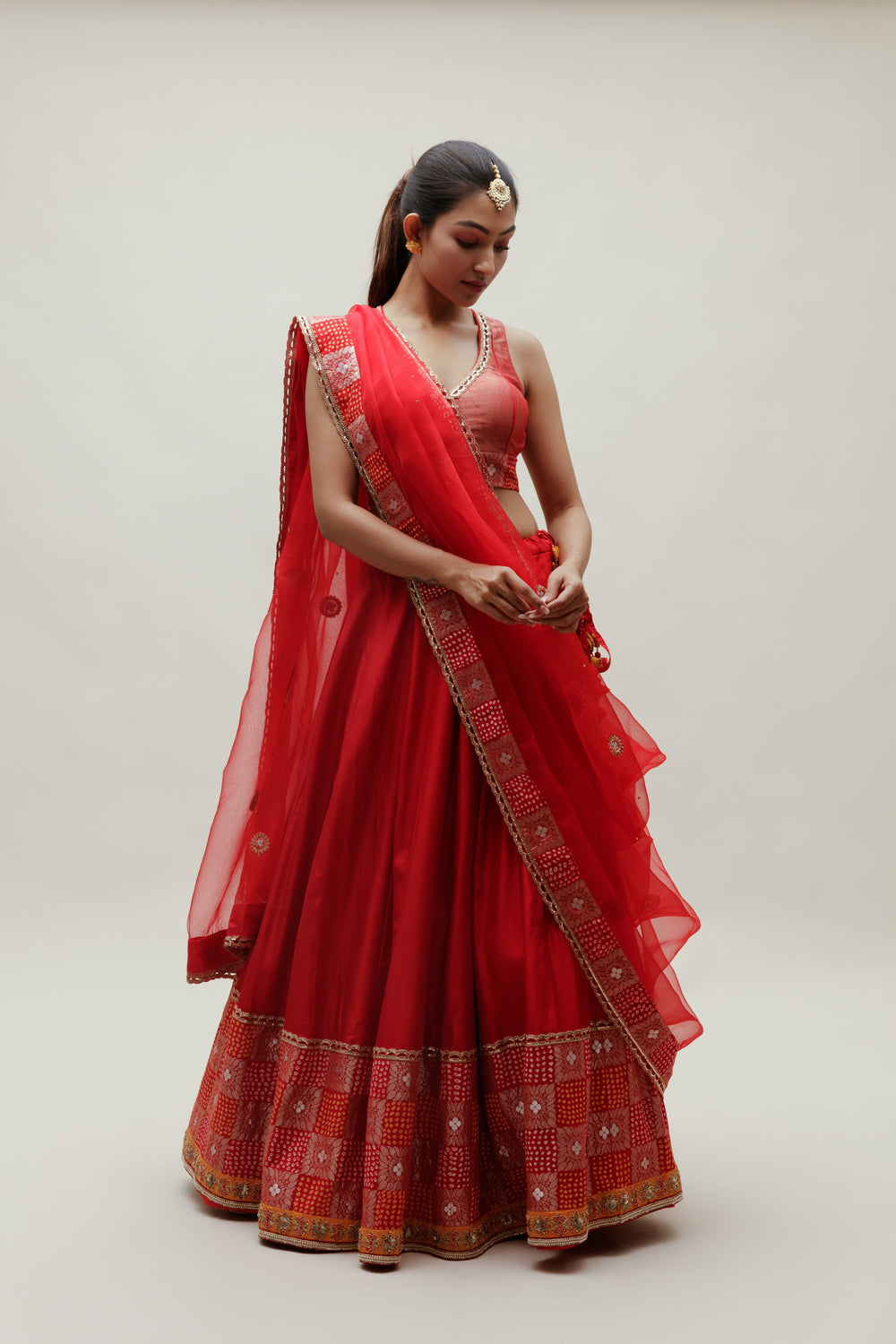 Meher Lehenga - Red