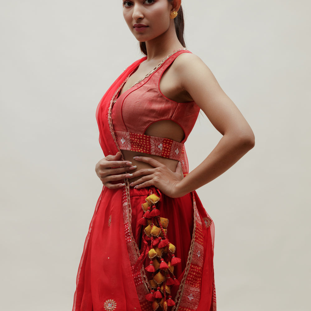 
                      
                        Meher Lehenga - Red
                      
                    