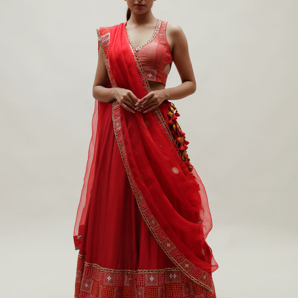 
                      
                        Meher Lehenga - Red
                      
                    