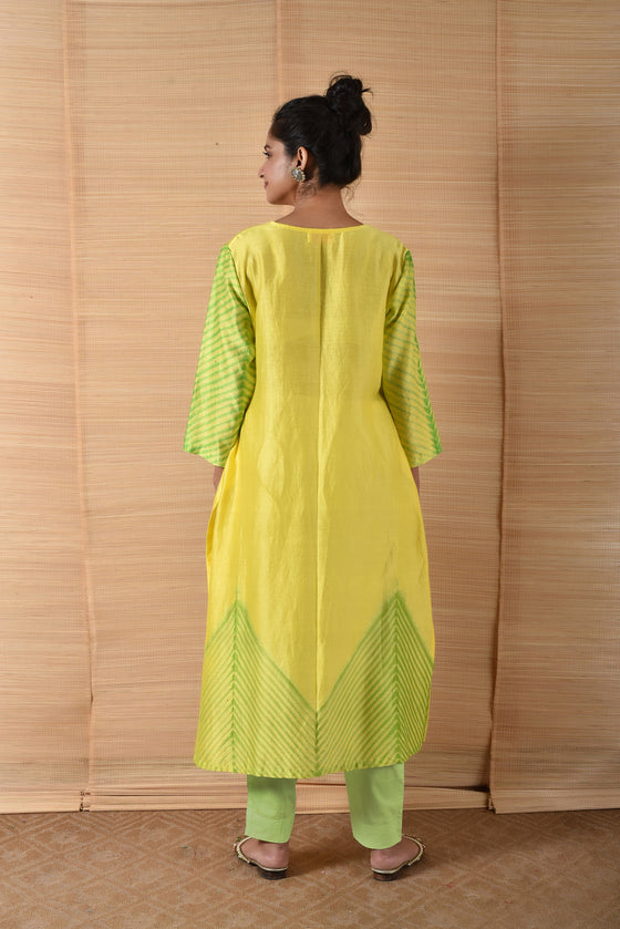 Green and Lemon Double Dye Full Suit With Organza Dupatta-1295 – Aman  Sandhu Boutique
