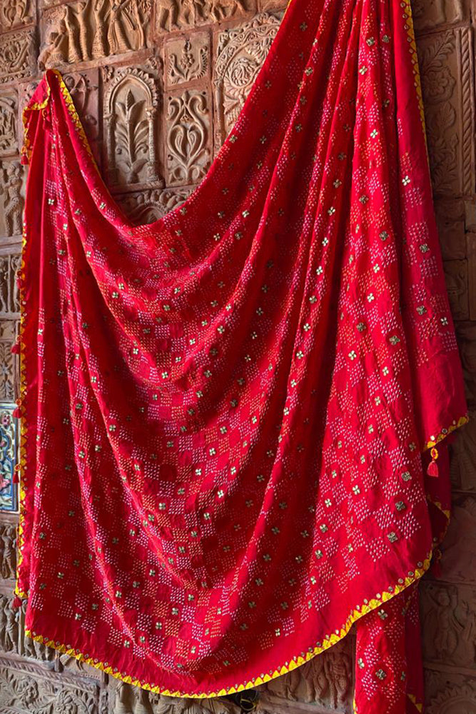 
                      
                        Bandhani Gota Patti Dupatta-Red
                      
                    