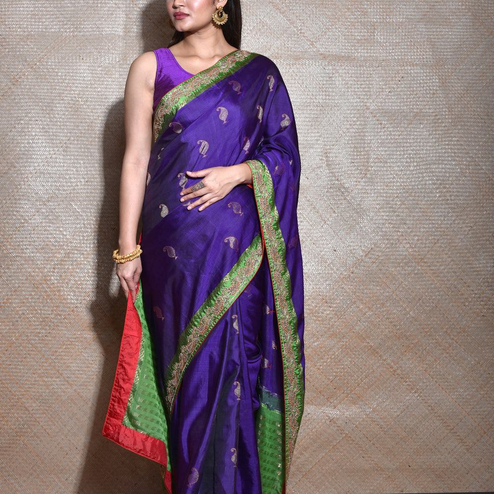 
                      
                        Beautifull Kanjiwaram Saree in Purple and Green
                      
                    