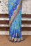 Blue Banarasi Bandhani Saree with Hand Embroidered Border