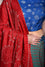 Blue Lehenga Set With Gajji Silk Bandhani Dupatta In Red