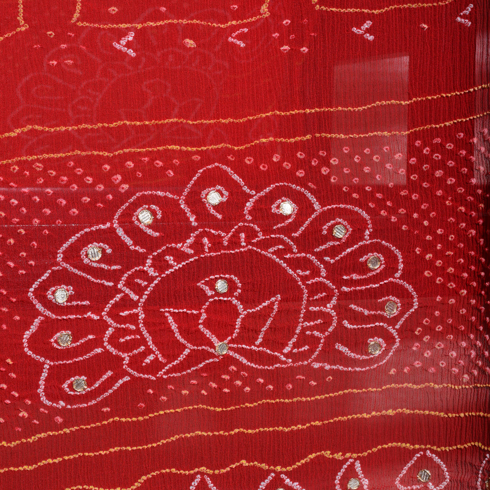 
                      
                        Pure Chiffon Bandhani Dupatta in Bright Red
                      
                    