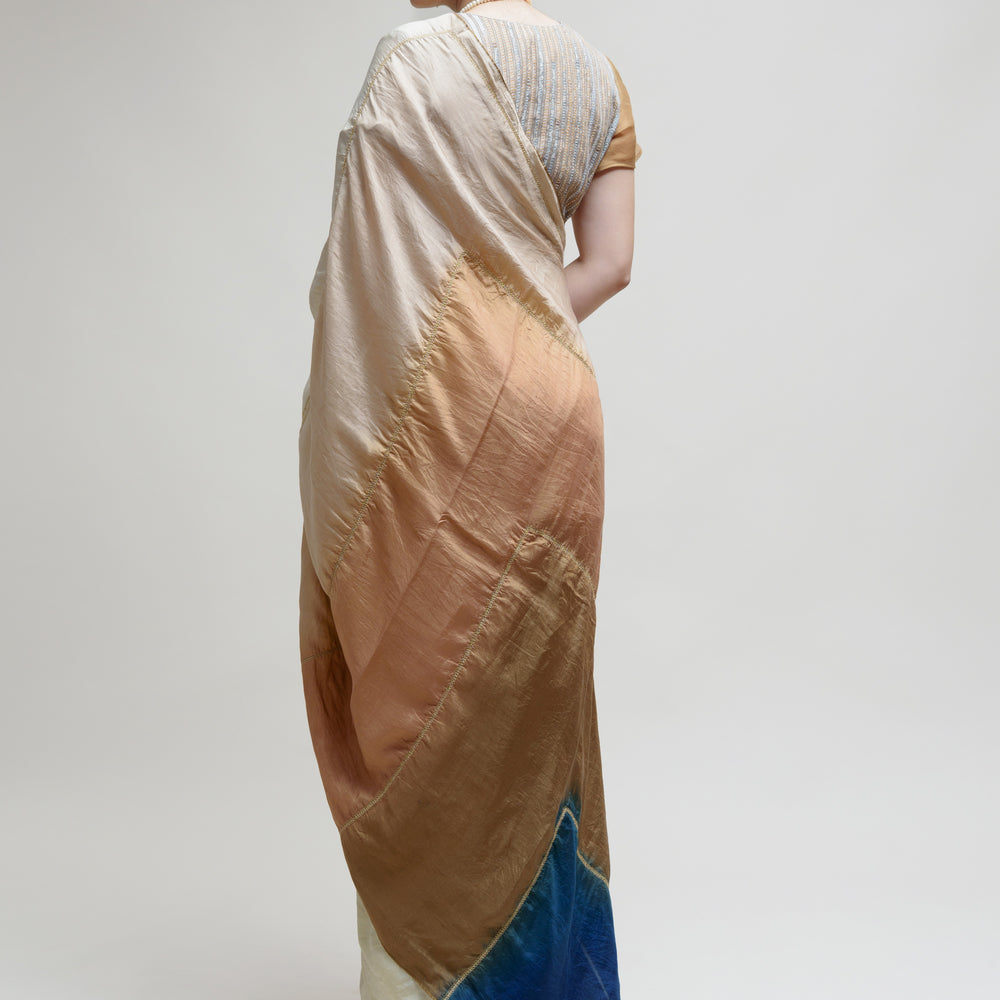 
                      
                        Grey Silk Saree with Colour Blocked Palla
                      
                    