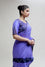 Silk Saree with Striped Colour Blocked Palla - Blue