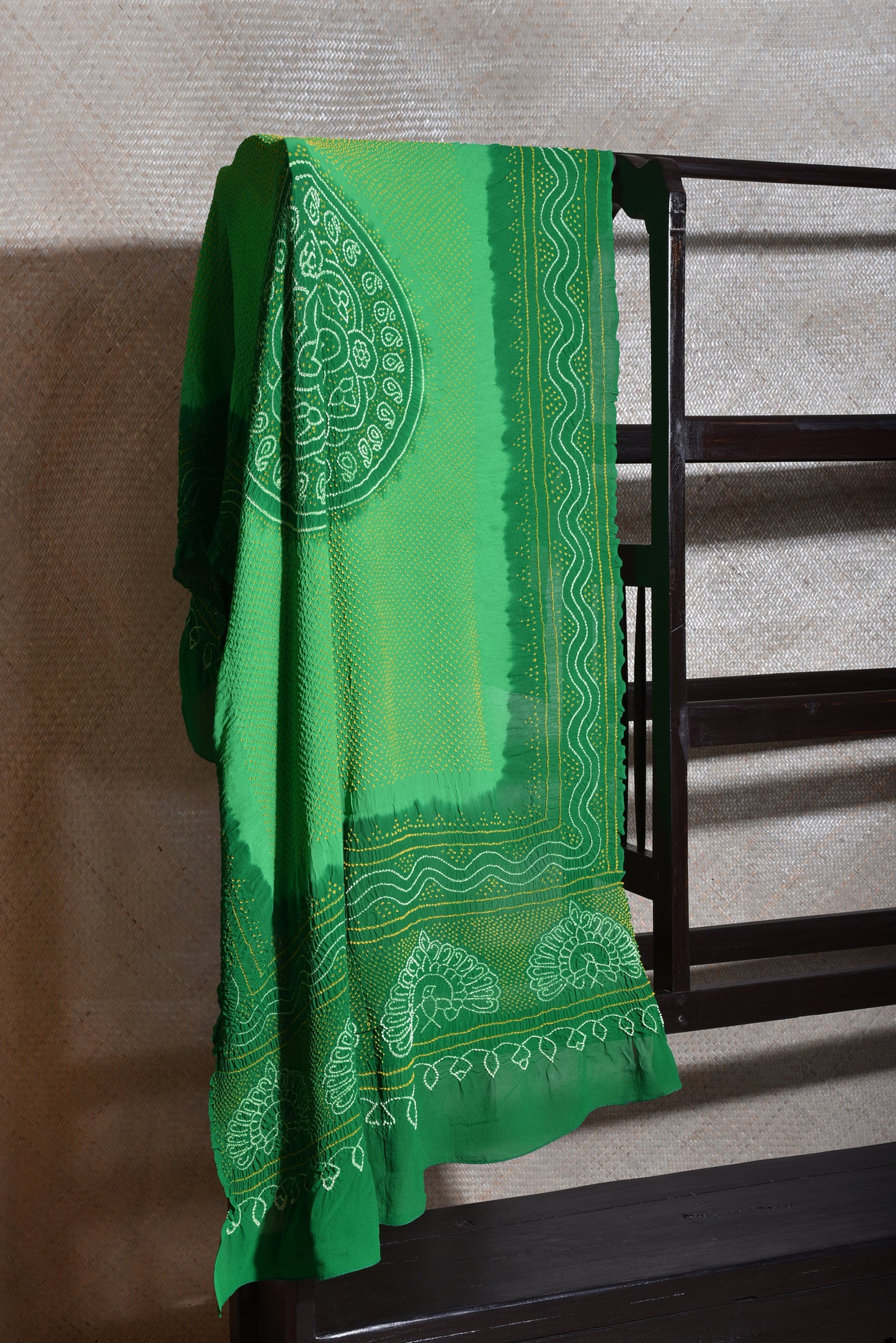 Green Bandhani Dupatta 