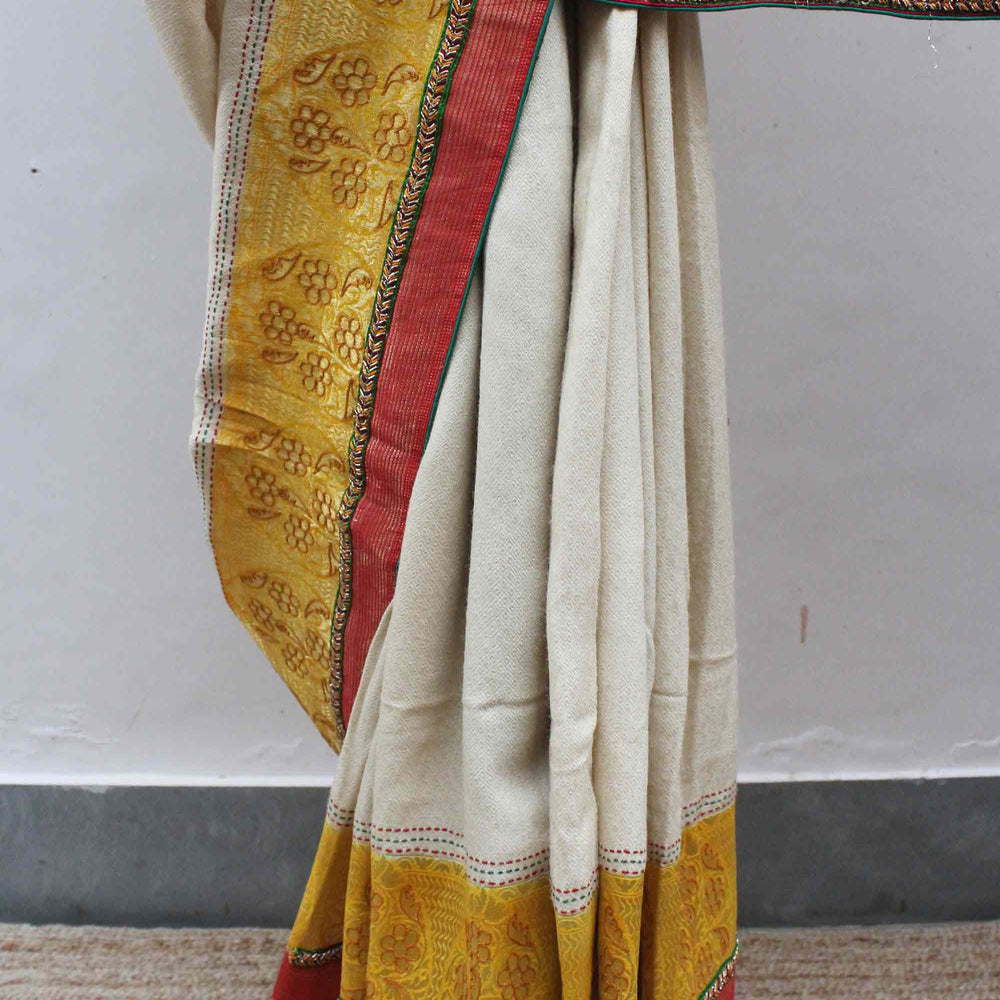 
                      
                        Hand Dyed Muga Saree with Zardozi Border
                      
                    