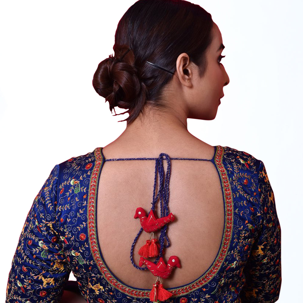 
                      
                        Aari Hand Embroidered Blouse in Royal Blue
                      
                    