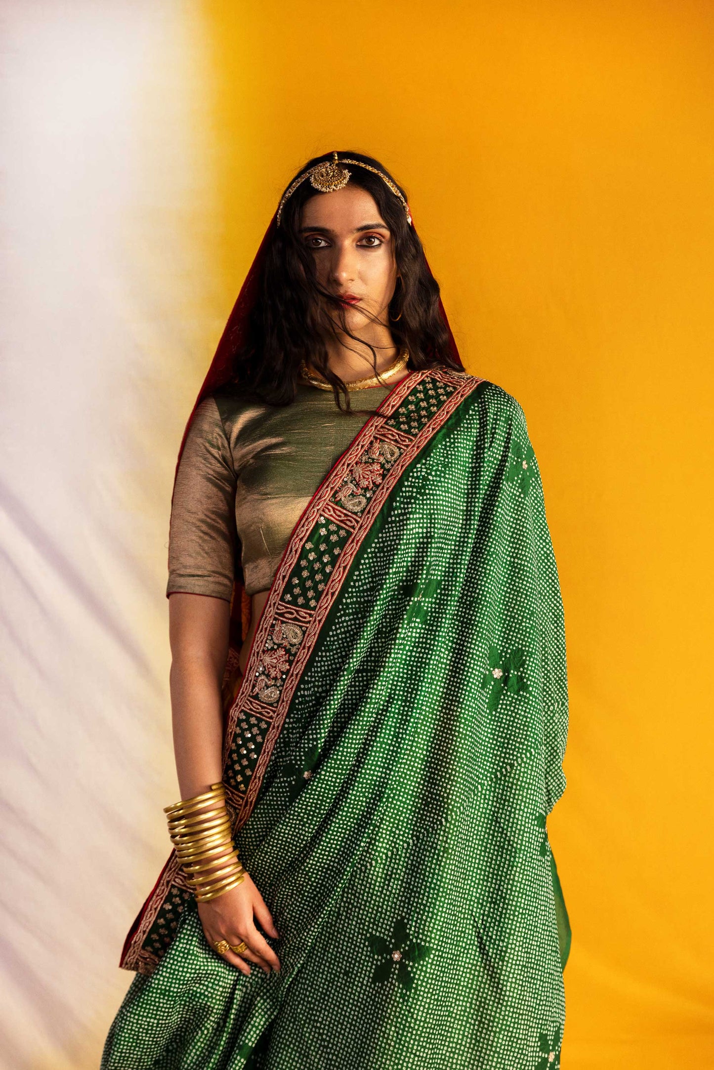 Maya Saree - Green