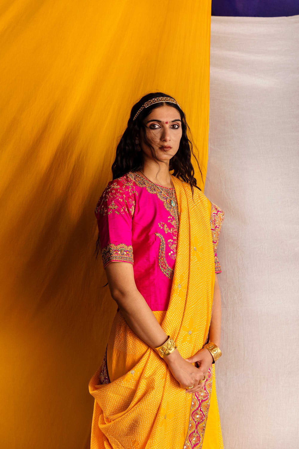 Maya Saree - Mango Yellow