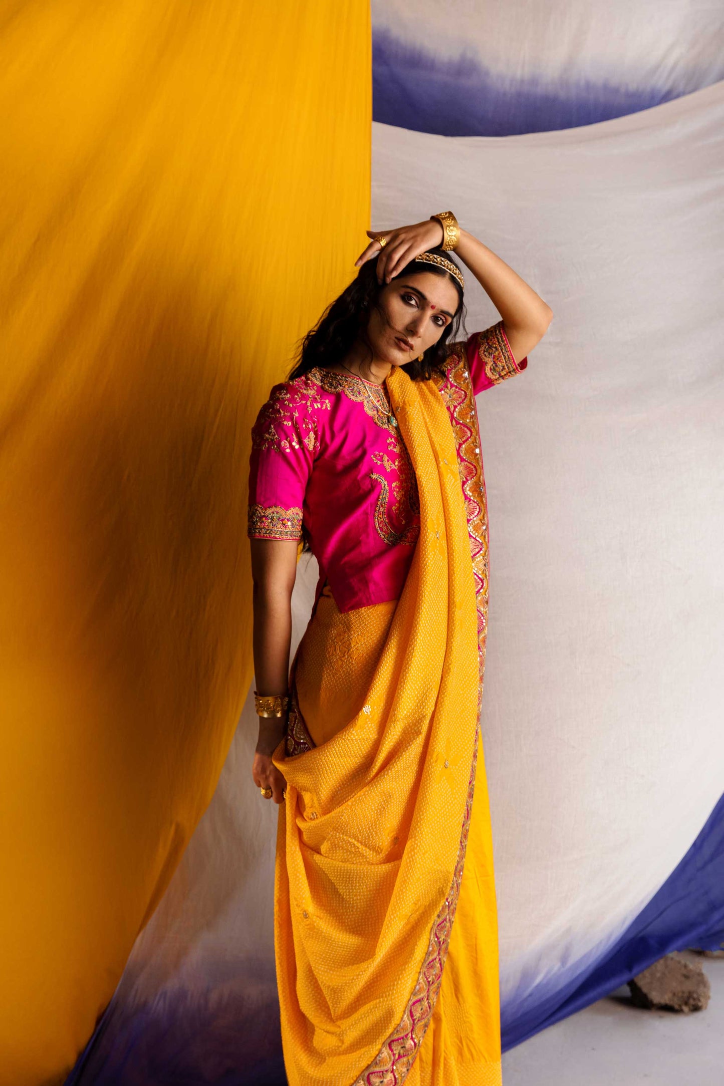 Maya Saree - Mango Yellow