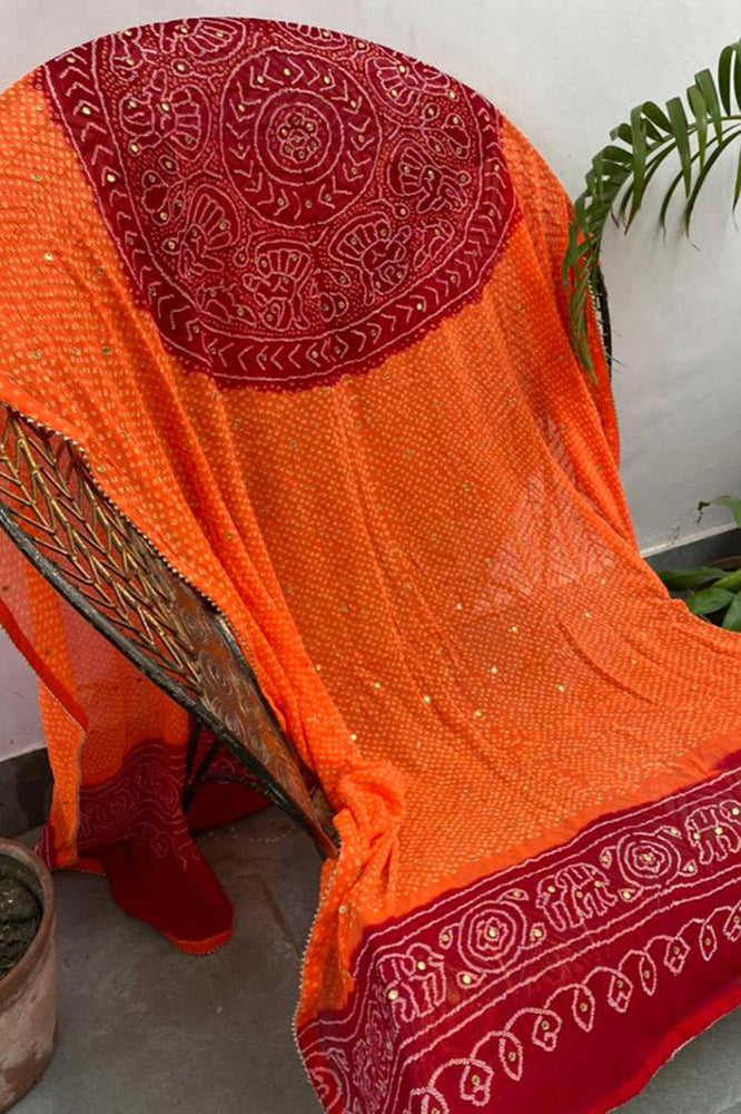 
                      
                        Peela Bandhani on Pure Chiffon Dupatta
                      
                    