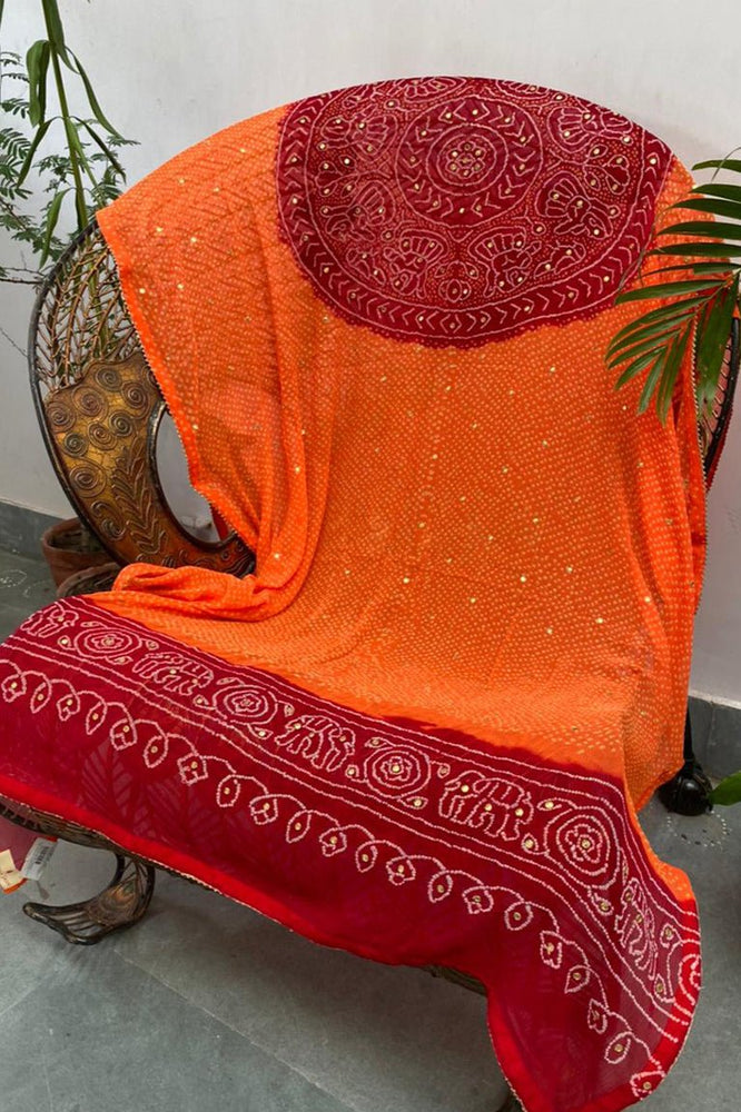 
                      
                        Peela Bandhani on Pure Chiffon Dupatta
                      
                    