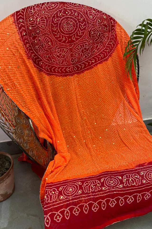 
                      
                        Peela Bandhani on Pure Chiffon Dupatta
                      
                    