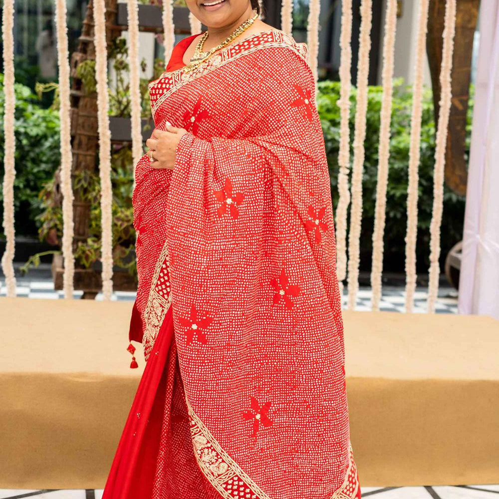 Maya Saree - Red