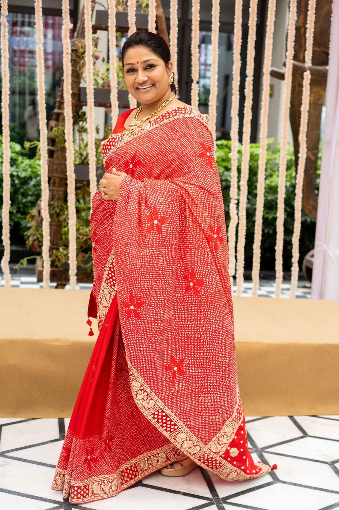 Maya Saree - Red