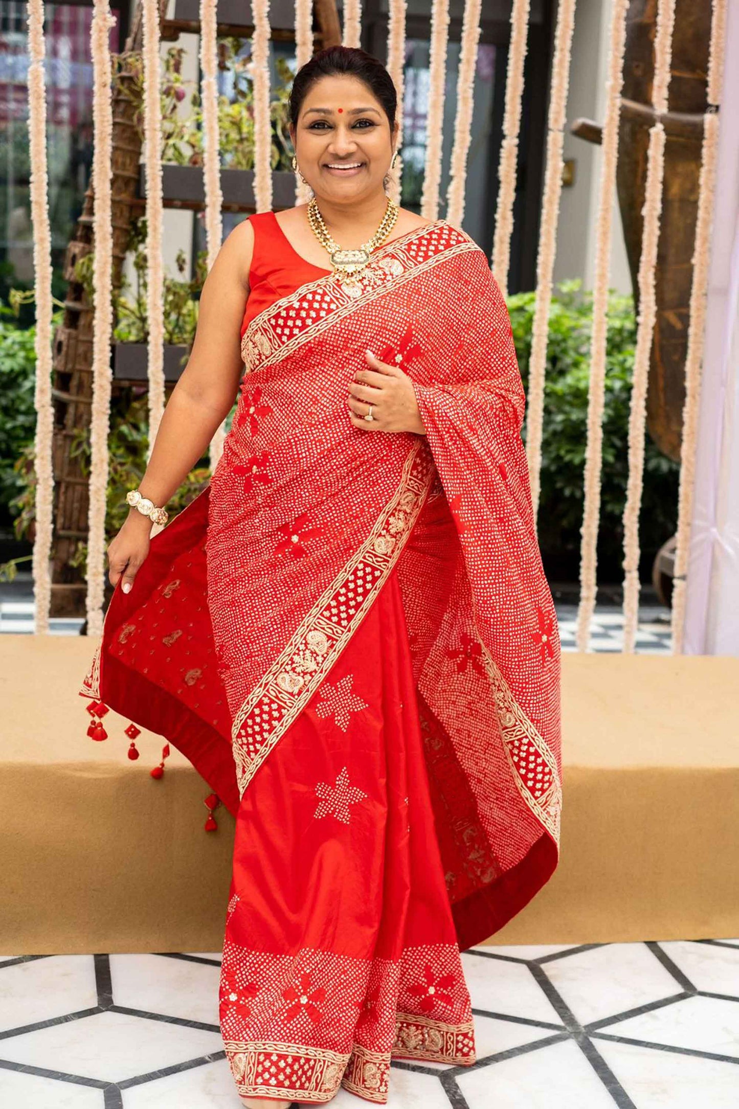 Maya Saree - Red