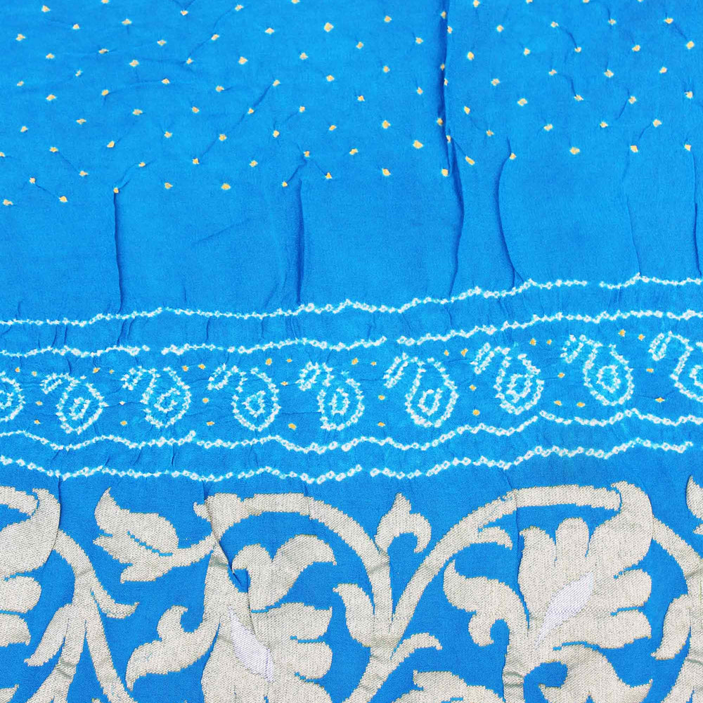 
                      
                        Prussian Blue Banarasi Bandhani Saree
                      
                    