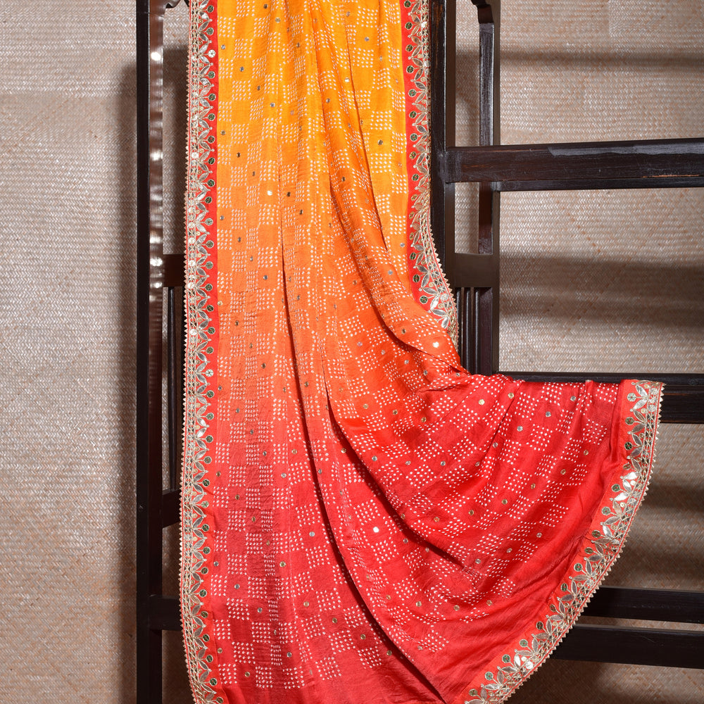 
                      
                        Geometric Patterned Bandhani Peela Dupatta
                      
                    