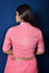 Pink Organza Thread Embroidered Saree