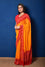 Classic Red and Orange Bandhani Chiffon Saree
