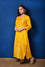Waves Design Bandhani Pure Silk Kurta in Yellow