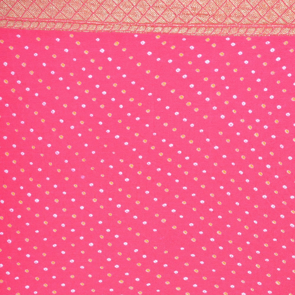 
                      
                        Peach Real Zari Banarasi Bandhani Gharchola Saree
                      
                    