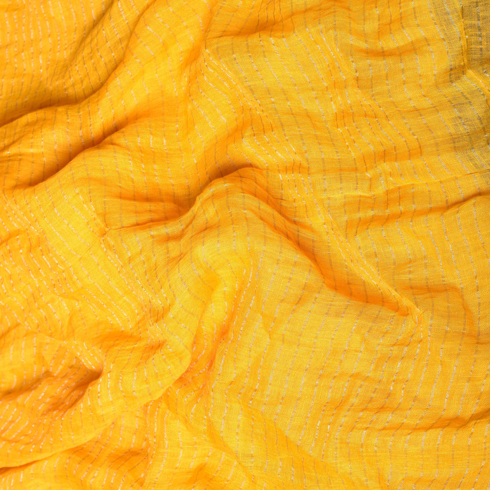 
                      
                        Yellow Bandhani on Linen Saree
                      
                    