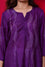 Waves Design Bandhani Pure Silk Kurta in Purple