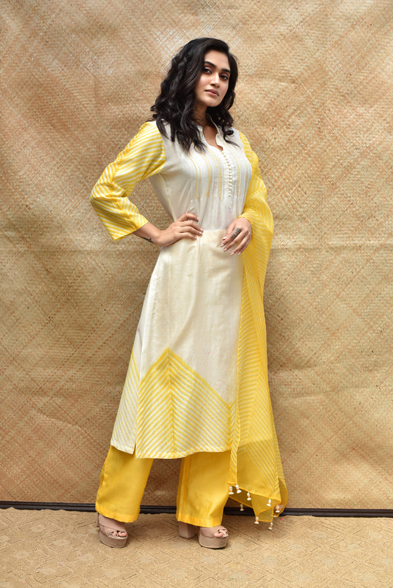Buy Yellow Kurta With Embroidery Online - W for Woman