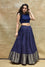 Blue Tussar Silk Skirt