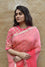 Shaded Organza Saree with Banarasi Bandhani Blouse - Peach