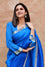 Shaded Organza Saree with Banarasi Bandhani Blouse - Blue