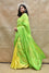 Arashi on Pure Silk Saree with Gota Patti - Yellow Green