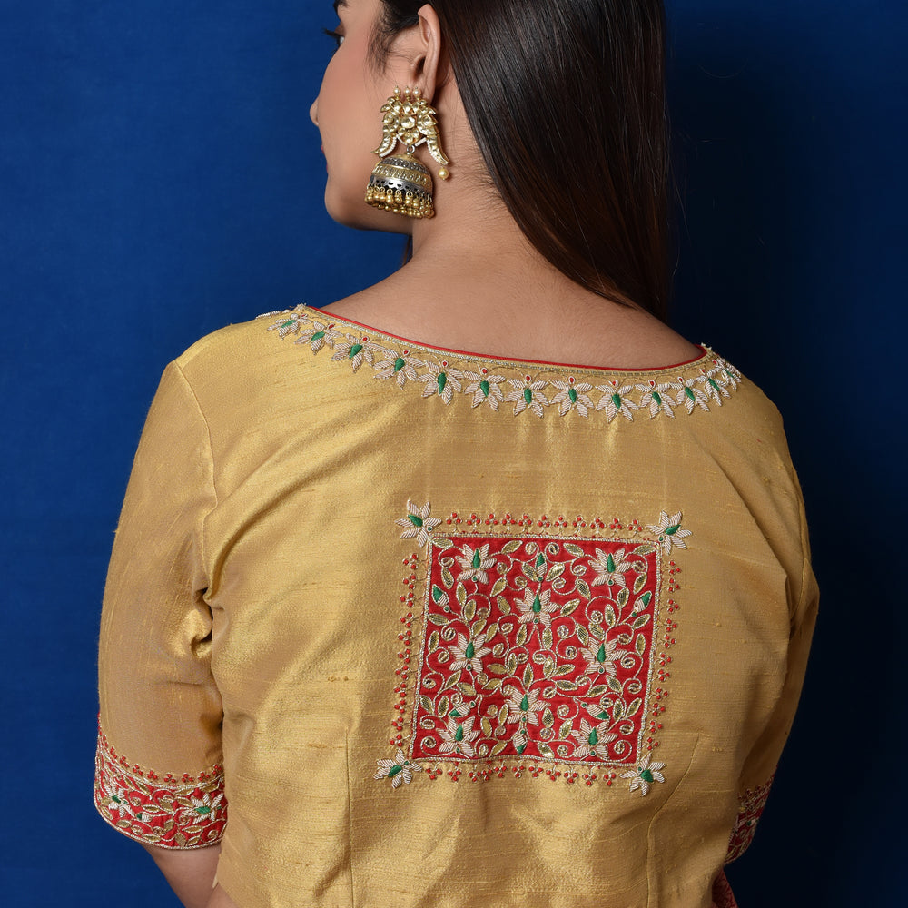 Gold Gota Patti Patch Blouse