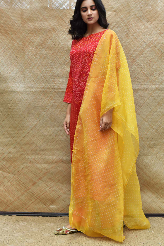 Vibrant Yellow Kurti for Latest Designer Salwar Suit - Archittam Fashion